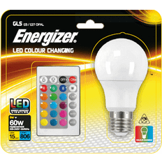 Energizer 9W rgbw Colour Changing E27 gls led Opal Bulb es with Remote Control Multicoloured