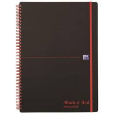 Black n' red notebook Oxford Black n Red Recycled Wirebound Polypropylene Notebook A4