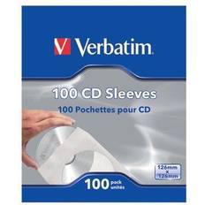 CD & Vinyl Storage Verbatim CD/DVD protective sleeves 100-Pack