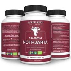 Nordic Kings Supplements Gräsbetad Nöthjärta EKO 180 stk