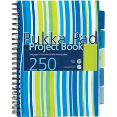 Stripes Wirebound Hardback Project Notebook 250 Pages A4 3-pack