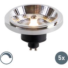 Ar111 gu10 Luedd Sæt med 5 LED-lamper AR111 GU10 12W 2700K dæmpbar