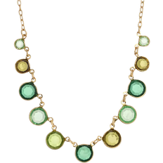 1928 Jewelry Link Collar Necklace - Gold/Green