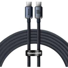 USB C-USB C - USB-kabel Kablar Baseus Crystal Shine 100W USB C - USB C M-M Black 2m