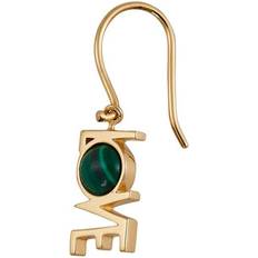 Design Letters Øreringe Design Letters Great Love Earring - Gold/Green