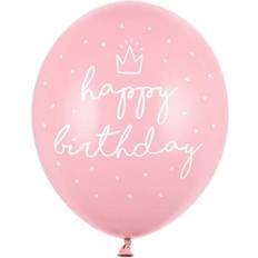 Pink Latexballoner PartyDeco Latex Balloons Happy B-Day Pink