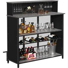 Bar table with storage Home Bar Unit Bar Table 16x47"