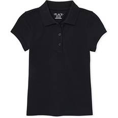 The Children's Place Black Polo Shirts The Children's Place Girls Short Sleeve Pique Polo