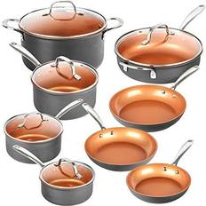 Gotham Steel Professional Hard Anodized Cookware Set with lid 13 Parts