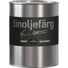 Oljebaserade - Träfärger Målarfärg Ottosson Linoljefärg Träfärg Graphite 1L