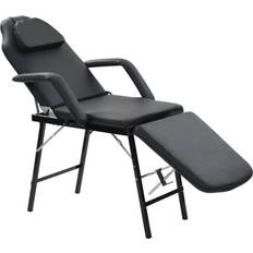 Massagestoelen vidaXL Gezichtsbehandelstoel draagbaar 185x78x76 cm kunstleer wit