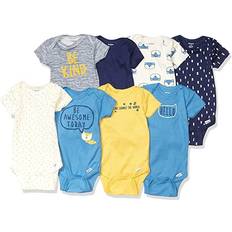 Gerber Short Sleeve Onesies Bodysuits 8-pack - Blue Fox