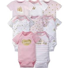 Gerber Short Sleeve Onesies Bodysuits 8-pack - Castle