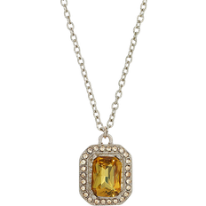 1928 Jewelry Link Pendant Necklace - Silver/Yellow/Transparent