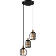 Steel Pendant Lamps Eglo Chisle 3L Pendant Lamp 42.5cm