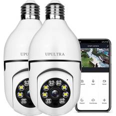 Security light bulb Upultra Light Bulb 1080P Security Wireless Camera 2-pack