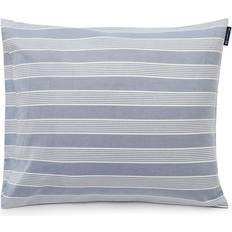 Lexington Striped Lyocell Örngott Grå, Vit, Blå (60x50cm)