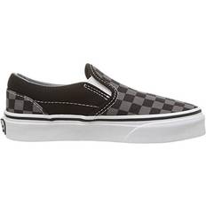 Children's Shoes Vans Kid's Checkerboard Classic Slip-on - Black/Grey