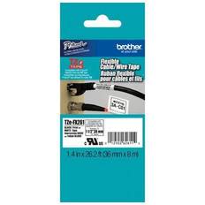 Brother tze tape Brother TZe-FX261 Flexible Label Tape 1.42' x 26.30 ft 1 Roll - Thermal Transfer - White