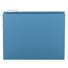 Smead Hanging File Folders, 1/5 Tab, 11 Point Stock, Letter, Teal, 25/Box