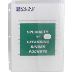 C-Line Super Heavyweight Poly Binder Pockets, 8-1/2" x 11" Clear, Pack Of 10 Pockets