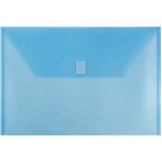 Jam Paper Plastic File Pocket, Legal Size, Blue, 12/Pack (219V0BU) Blue