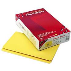 Office Supplies File Folders, Straight Cut, Reinforced Top Tab, Legal, Yellow, 100/Box