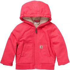 9-12M Jackets Children's Clothing Carhartt Toddler's Canvas Insulated Hooded Active Jacket - Pink Lemonade