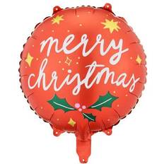 Kerstmis Dieren & Personage Ballonnen PartyDeco Ballon Kerst 'Merry Christmas' Rood nvt