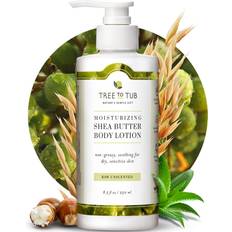 Tree To Tub Shea Butter Moisturizing Body Lotion Non-Greasy Hydrating for Dry Sensitive Skin Unscented