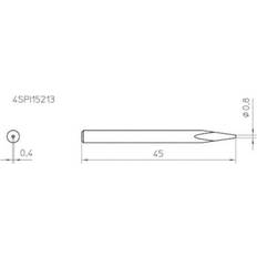 Weller Utensili elettrici Weller 4SPI15213-1 Punta 0.8 mm 1 pz