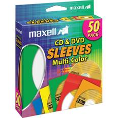 Maxell 190134 Multi-Color Cd/Dvd Sleeves 50Pk