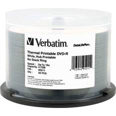 Optical Storage Verbatim DataLifePlus 4.7GB 16X Thermal Hub Printable DVD-R 50-Pack