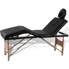 vidaXL Massagetafel inklapbaar met aluminium frame (vier delen crèmewit)