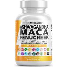 Clean Nutraceuticals Ashwagandha 5000mg Maca Root 2000mg Fenugreek 3000mg Supplement 60