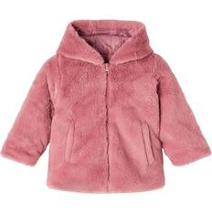 Name It Mini Faux Fur Jacket - Nostalgia Rose