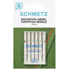 Garn & Håndarbeidsutstyr (Topstitch, Size: 80/12) Schmetz Sewing Machine Needles, 5pk