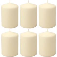 Beige Candles Stonebriar Collection Unscented Pillar Candle 4.7" 6