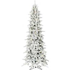 Interior Details Fraser Hill Farm Flocked Slim Mountain Pine Artificial Christmas Tree 90"