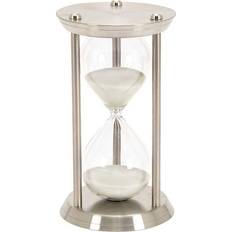 Beige Figurines Litton Lane 12 in. Silver Metal Glam Timer