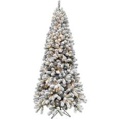 Smart christmas lights Fraser Hill Farm Artificial 6.5 Ft. Alaskan Flocked Clear Smart Lights Christmas Tree