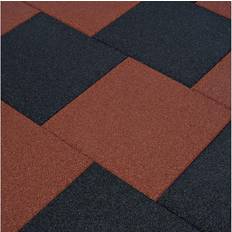 Anti-vermoeidheidsmatten vidaXL Valtegel 6 st 50x50x3 cm Rubber Rood