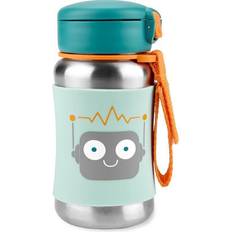 Skip Hop Spark Style Stainless Steel Straw Bottle Robot 350ml