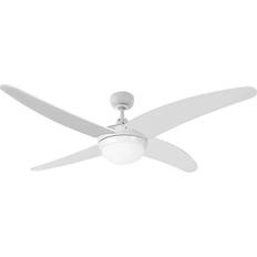 Blanco Ventiladores de techo Edm Ventilador De Techo Modelo Caspio 60w Ø132 cm Mando A Distancia Blanco