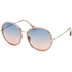 Tom Ford Pink Sunglasses Tom Ford Hunter Round Rimmed SHINY PINK