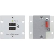 Dual usb charger Kramer W-2UC Wall Plate Insert with Dual USB Charger