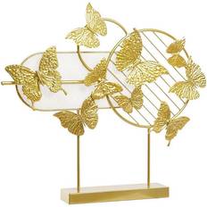 Dkd Home Decor Dekorativ Gylden Metal Sommerfugle (63 x 9 x 58,4 cm) Dekorationsfigur