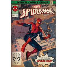 Rouge Affiches Marvel Erik Maxi Poster Editors Spider-Man Comic Couverture 91.5 x 61 cm Affiche