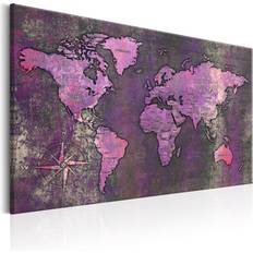 Artgeist Amethyst Map Art encadré 60x40cm