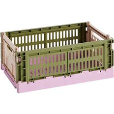 Green Boxes & Baskets Hay Colour Crate Mix S Olive, Powder Storage Box